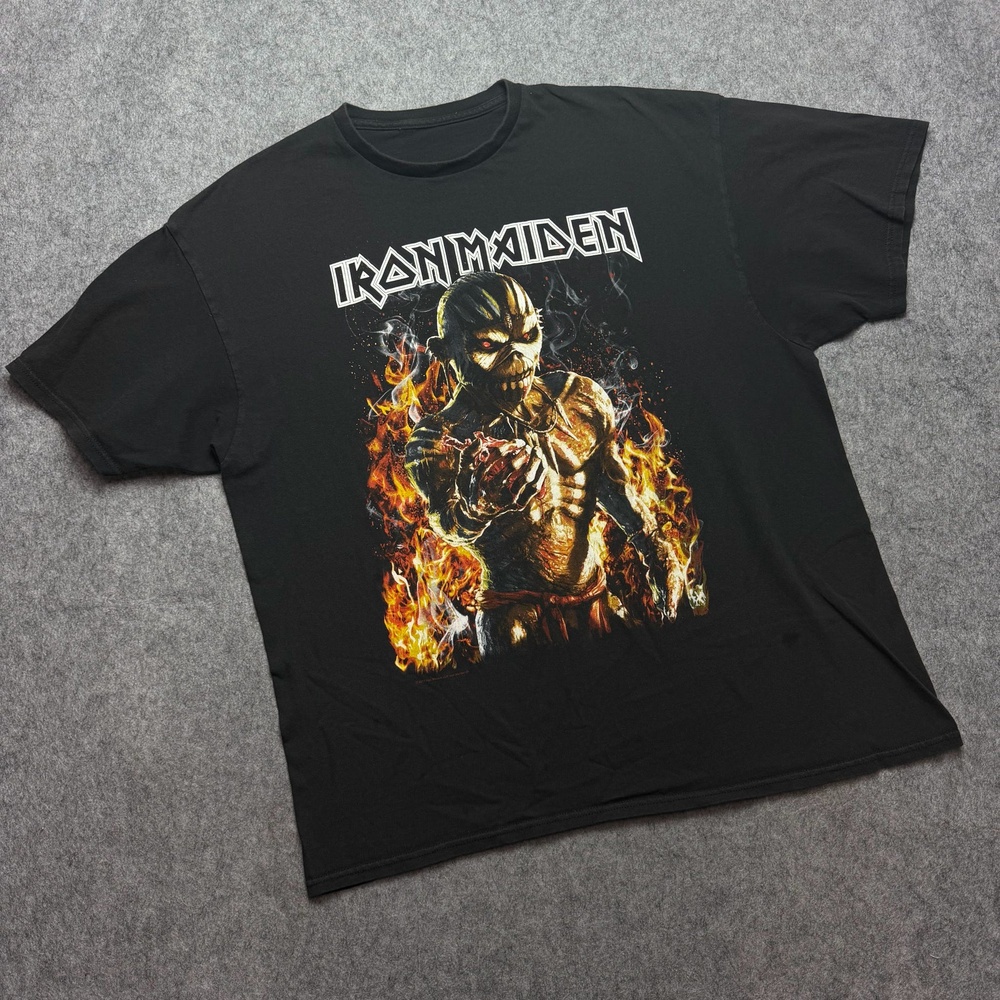 Iron Maiden Shirt Mens 2XL Black Book Of Souls 2017 Tour Graphic Band Tee Music